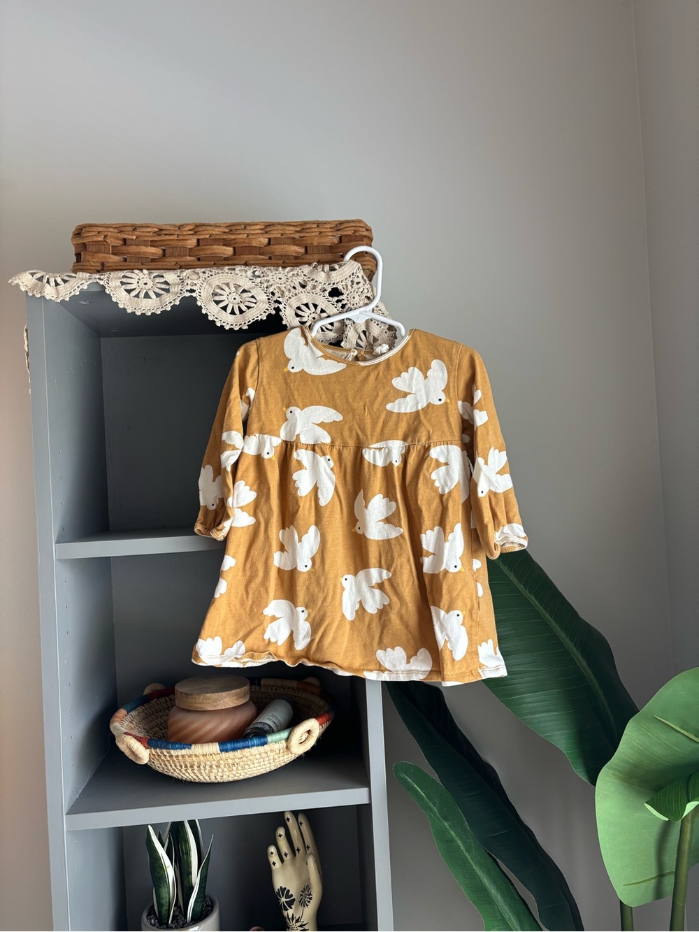 H&M dove print babydoll dress for baby